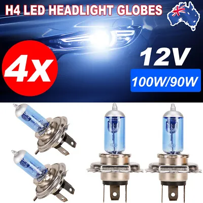 4x H4 LED Headlight Globes Car Light Bulbs Headlamp High Low Beam Conversion Kit • $15.25