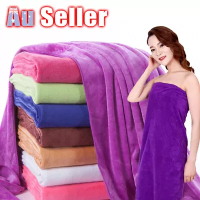 $11.95 • Buy Microfiber Towel Bath Microfibre Footy Swimming Camping Beach Gym Sport Travel