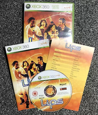 Lips Xbox 360 Original Pal Singing Game & Manual & Disc & Insert • £0.99