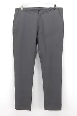 Mens Gray MICHAEL BASTIAN Stretch Nylon Tech Pants Trousers Woven 38 X 32 • $12.96