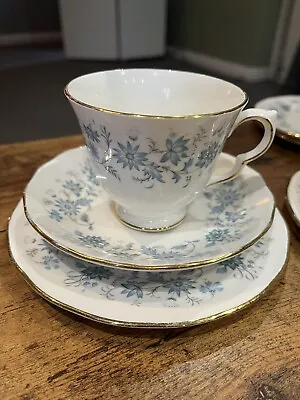 Colclough Braganza Blue Floral Bone China Tea Set • £7.50