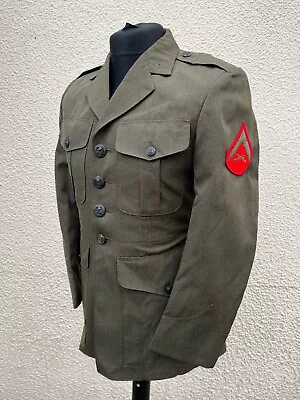 USMC Marine Corps Green Dress Jacket Coat Military Tunic-39  Chest • £9.95