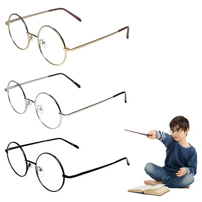 KIDS Children John Lennon GLASSES Metal Costume Round Wizard Potter Age 3-10 • $10.99