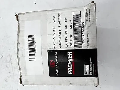 Lot Of 5 - Carbo Premier Red Flap Disc 4-1/2  X 5/8  Type 27 36 Grit 055395 • $39.99