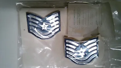 Military Insignia Us Air Force Rank Set Of 2 Technical Sergeant Metal Clutchback • $5.99