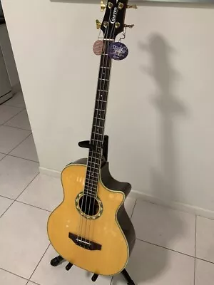 Crafter Bass Guitar Acoustic/Electric In Hard Case Excellent Condition • $665