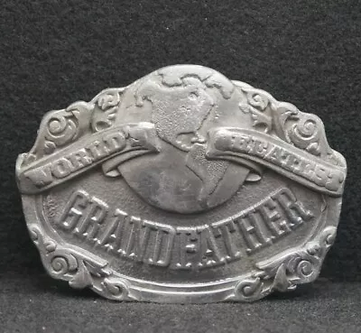 Wa21153 Vintage 1986 **world's Greatest Grandfather** Novelty Bergamot Buckle • $20