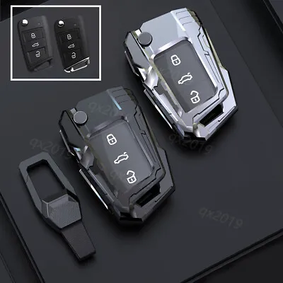 Zinc Alloy Car Key Case Remote Key Holder Cover FOB For Volkswagen VW Golf 7 MK7 • $37.89