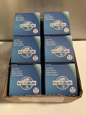$8 • Buy Box Of 6 ￼PAR16 GU10 Base 50W 500 Lumens ￼ Earth Bulb White￼