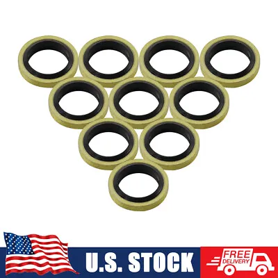 10PCS M10 10mm Sealed Crush Washer Gasket Banjo Bolt For Brake Master Cylinder • $7.99