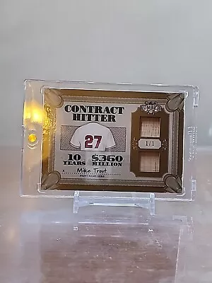 Mike Trout 2022 Leaf Lumber Baseball Contract Hitter 1/1 Bat Card • $99.99