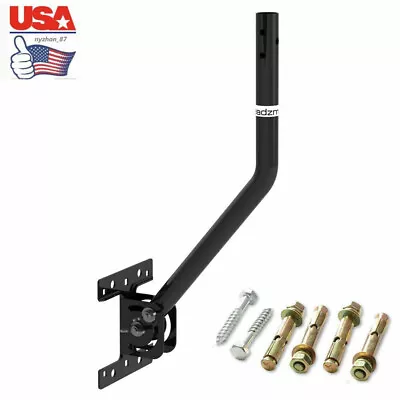 180° Adjust Universal Attic Antenna Mount Outdoor TV Wall Mounted J Pole Bracket • $23.49