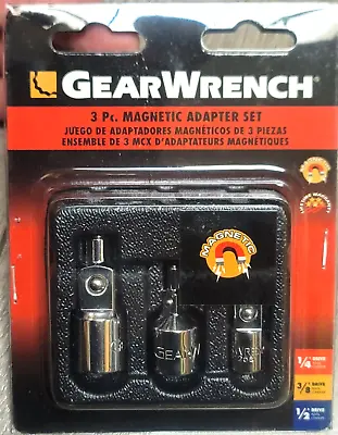 Gearwrench 3pc Magnetic Reducer/ Adapter Set 1/4 3/8 & 1/2  Drive #81237 • $29.99