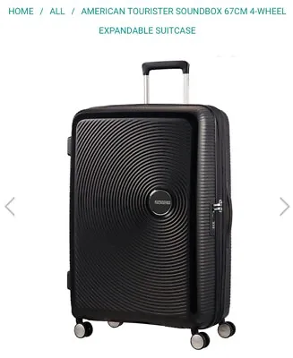 American Tourister Soundbox 4 Wheel Suitcase Large 67cm Holds 81L Only Used Once • £75