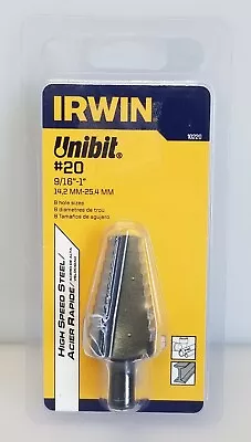 Irwin 10220 #20 Unibit Step Drill Bit 9/16  - 1  Speed Point HSS USA NEW • $16.80