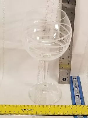 Mikasa Cheers Balloon Wine Glasses 24.5 Oz Goblets Intersecting Lines • $15.40