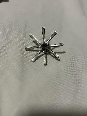 Vintage Sterling Silver Modernist MCM Ed Levin Sunburst Tie Tac Pin • $99