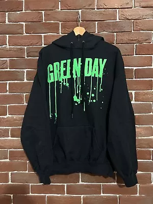 Vintage 00s Green Day 99 Revolutions Punk Band Hoodie Y2K XL Black • $79