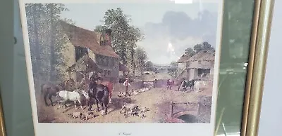 J F Herring  A Farmyard  Gallery Framed Print (horses) • $75