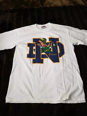 VTG Vintage Team Edition Notre Dame Mens Size XL White Short Sleeve T Shirt • $18.88