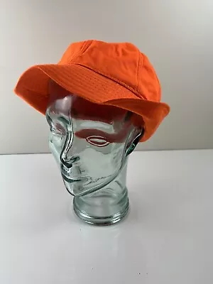 Vintage Original Jones Cap Duck Hunting Neon Orange Camping Bucket Hat Cap XL • $25