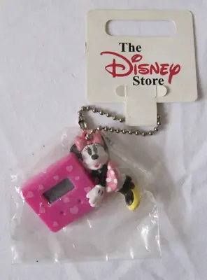 Disney Store Minnie Mouse Mini Figure Lcd Clock Keyring Keychain New Old Stock • £4.99