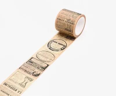 £6.55 • Buy Vintage Advertisements Washi Tape Text Decorative Paper Masking Bujo 40mm