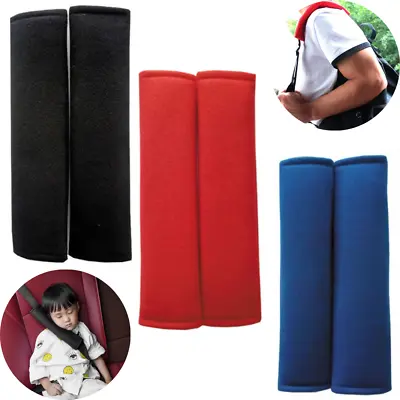 2 X Car Seat Belt Cover Pads Car Safety Cushion Covers Strap Pad Universal UK • £4.79