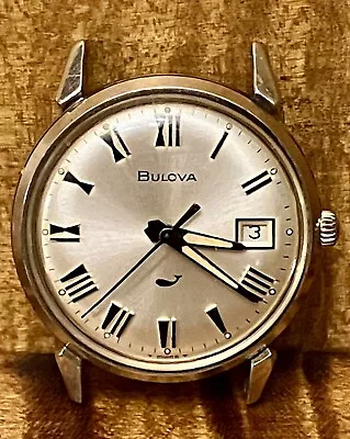 Vintage BULOVA Mechanical Wristwatch With Date For Parts Or Restoration 1970 • $23.50