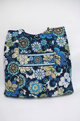 Vera Bradley Large Tote Bag In  Riviera Blue  Pattern • $21.34