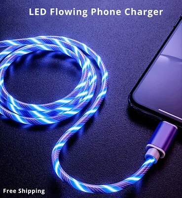 LED Lighting Fast Charger USB Cable For IPhone • £7.88