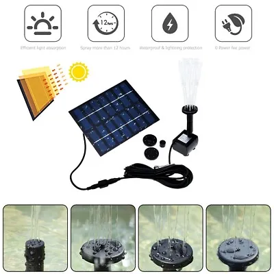 Solar Power Fountain Submersible Floating Water Pump Bird Bath Pond Garden Pool • $11.02