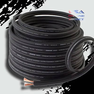 10 Gauge OFC 100% Copper Marine Car Home Audio Speaker BLACK Cable Wire Per Ft.  • $1.39