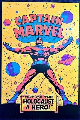 Captain Marvel Black Light Marvel Comic Poster By Gene Colan And Vince Colletta • $30