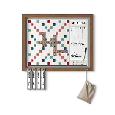 WS Game Company Scrabble Deluxe Vintage 2-in-1 Wall Edition With Dry Erase Me... • $165.40