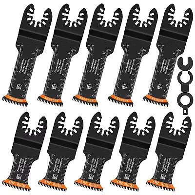 10pcs Oscillating Multi Tool Blade Saw Blades Wood Metal Cutter For Dewalt Uk • £11.39