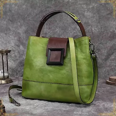 Women Handmade Bag GENUINE LEATHER Messenger Shoulder Crossbody Handbag Vintage • $415.10