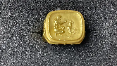 18K Mens Ancient Coin Theme Ring / 30 Grams/ One Of A Kind/ Extremely Rare • $4225