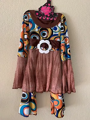 HIPPIE 60’s 70’s  FLOWER HALLOWEEN COSTUME Child SIZE One Size 3-6 Year Old • $200