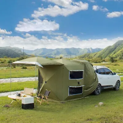 Universal SUV Camp Tent Shelter Car Sun Canopy 4 Person Japan Green Affordable • £288