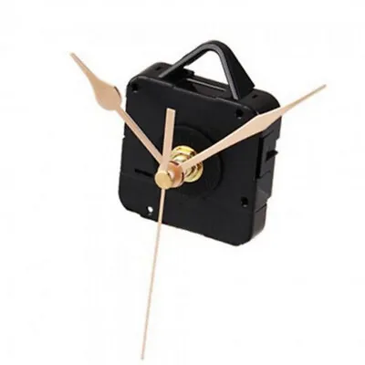 10X Quartz Mechanism Movement Silent Clock Gold Hands Part Kit Wall Spindle DIY • £15.99