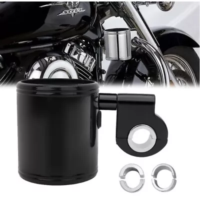 Motorcycle Cup Holder Chrome Handlebar Drink Bottle Holder For Harley Universals • $26.99