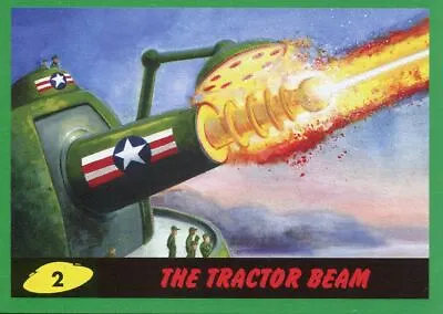 Mars Attacks The Revenge Green Base Card #2 The Tractor Beam • £1.19