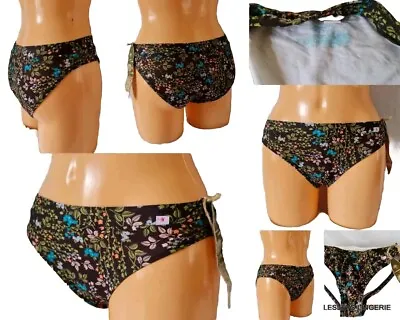 Womens Fat Face Bikini Bottom Brown Green Pink Hipster Briefs Uk 8 10 Bnwt • £7.95