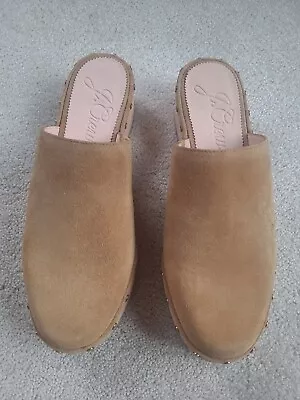 J. Crew Dakota Suede Wood Clogs Size US 10 EU 40 Burnished Pecan New In Box. • $75