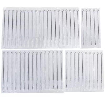 50pcs 10 Sizes Mixed Stainless Steel Disposable Sterile Tattoo Needles Supplies • £11.40