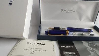 £113.44 • Buy Plutinum #3776 Century Fountain Pen Blue. B Nib