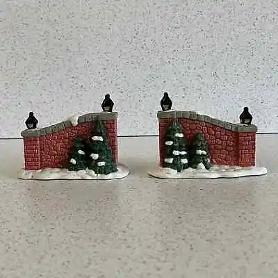 Mervyn's Village Square 1996 Brick Wall Gate Entrance Holiday Christmas Village • $32