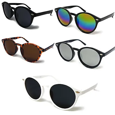 £3.99 • Buy Round Lens Sunglasses Circle Glasses Oval Womens Classic Ladies Black Matte Mens