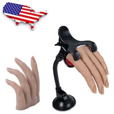 Silicone Hand Nails Model 3D Adult Mannequin Fake Hand Manicure Pedicure Display • $22